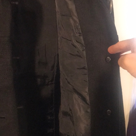 Woman’ black knee length pea coat - Picture 6 of 6